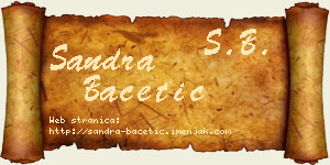 Sandra Bacetić vizit kartica